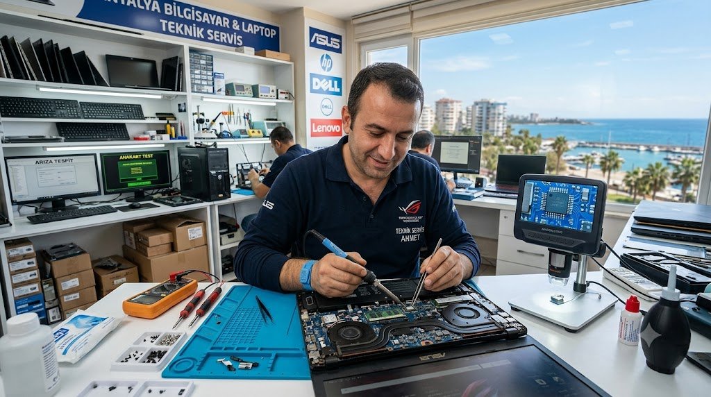Antalya Laptop tamiri Bilgisayar tamiri Monitör , ekran kartı, anakart, psu tamiri, işlemci soketi tamiri 